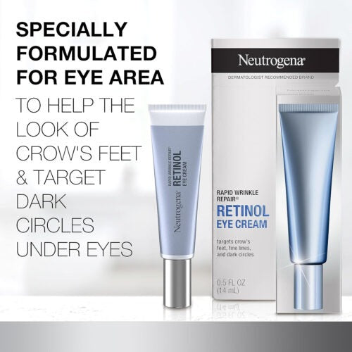 Neutrogena Retinol Eye Cream for Dark Circles, Rapid Wrinkle Repair, Daily Anti-Aging Under Eye Cream with Retinol & Hyaluronic