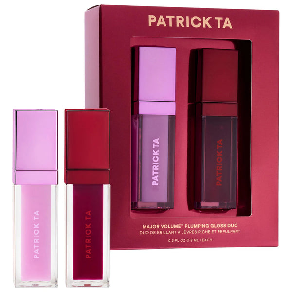 Patrick Ta Major Volume Plumping Gloss Duo – two high-shine lip glosses with plumping power for full