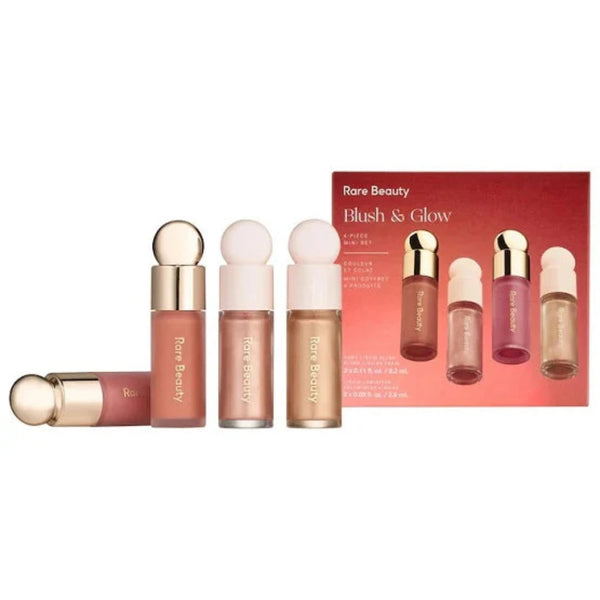 RARE BEAUTY BY SALENA GOMEZ MINI SIZE BLUSH AND GLOW 4 PIECE SET LIMITED EDITION