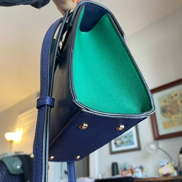 Blue and Green Colorblock Purse NWOT | Dune London