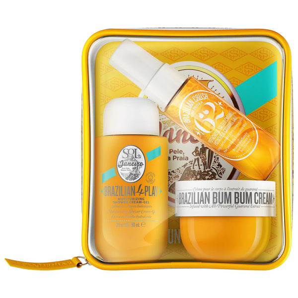“Sol de Janeiro Bum Bum Jet Set,” “travel-size Bum Bum Cream,” “mini Brazilian body care set” “vegan travel skincare,” “cult-favorite body cream duo,” “TSA-friendly luxury beauty”