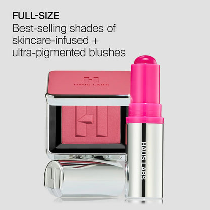 HAUS LABS BY LADY GAGA  Color Fuse Talc-Free Blush Powder With Fermented Arnica